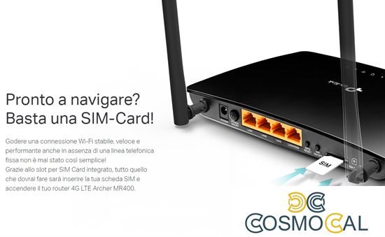 Archer MR400 Router 4G LTE Wi-Fi DualBand AC1200 SIM slot v2