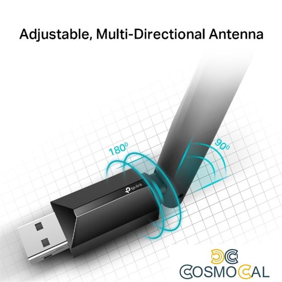 TP-Link Adattatore USB DualBand 600Mbps 5dBi - Archer T2U Plus