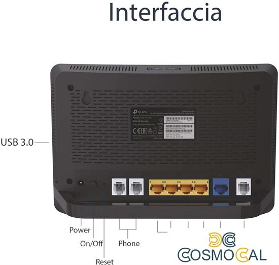 Modem Fibra fino a 300Mbps Wi-Fi AC1200 VoIP Archer VR1210v