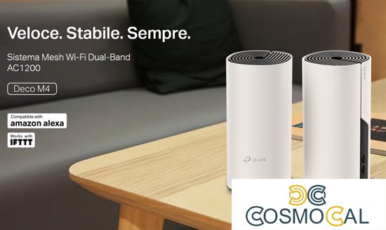 Deco M4 Wi-Fi Mesh AC1200 Dual Band 2 porte Gigabit (2-Pack)