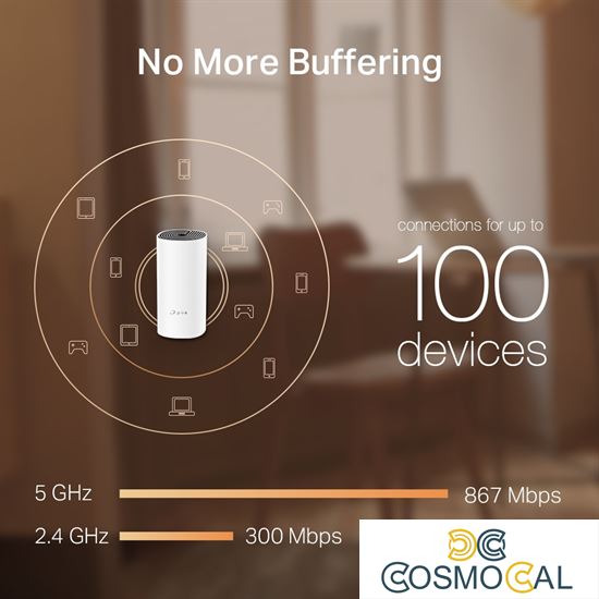 Deco M4 Wi-Fi Mesh AC1200 Dual Band 2 porte Gigabit (2-Pack)