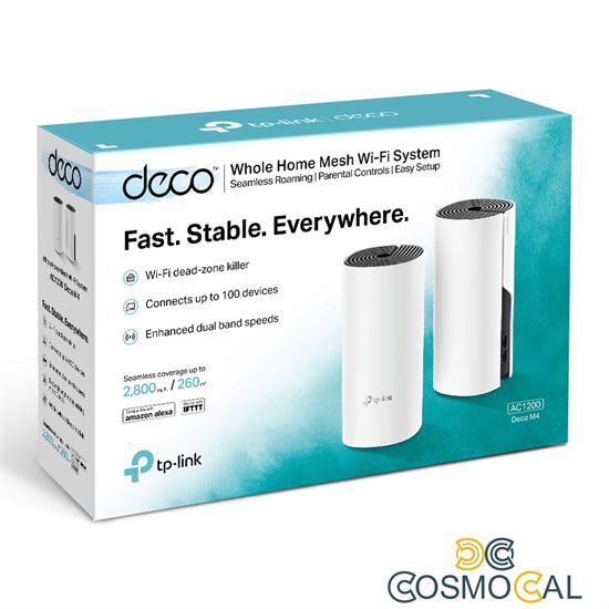 Deco M4 Wi-Fi Mesh AC1200 Dual Band 2 porte Gigabit (2-Pack)