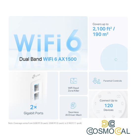 TP-Link AX1500 Whole Home Mesh Wi-Fi 6 System