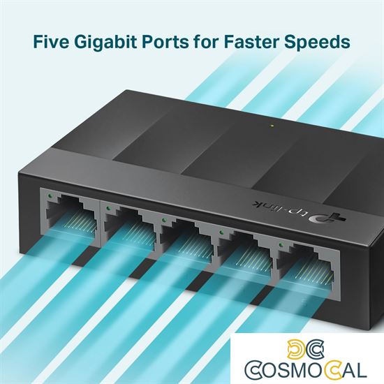 Switch Desktop 5 Porte 10/100/1000Mbps Risparmio energetico