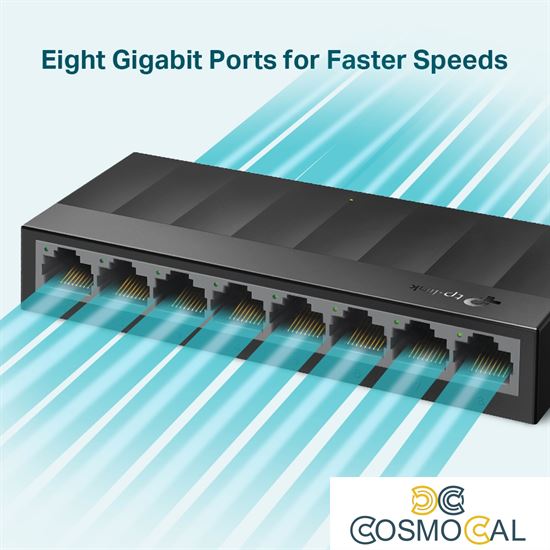 Switch Desktop 8 Porte 10/100/1000Mbps Risparmio energetico