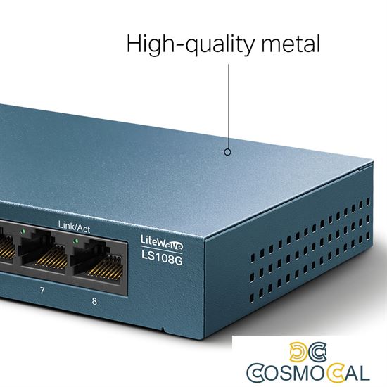 Switch Desktop 8 Porte RJ45 10/100/1000Mbps Auto-MDI/MDIX