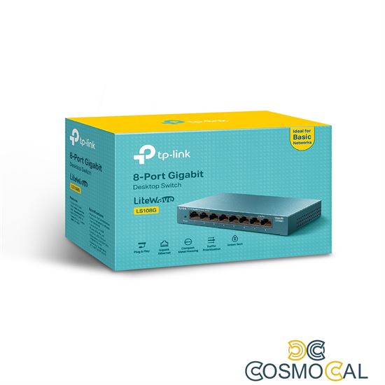 Switch Desktop 8 Porte RJ45 10/100/1000Mbps Auto-MDI/MDIX