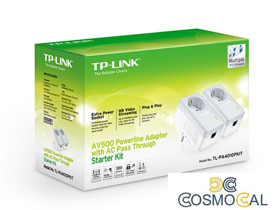 TP-Link Kit 2 powerline con Shuko passante 1 port LAN - TL-PA401