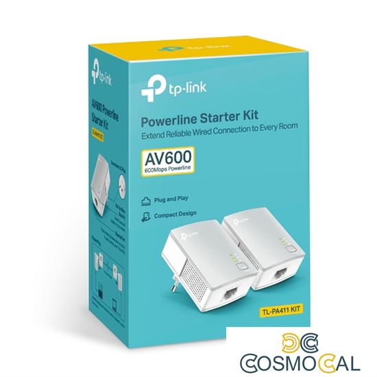 TP-Link Starter Kit Powerline, 1 Porta Ethernet, 600 Mbps 2 pz -