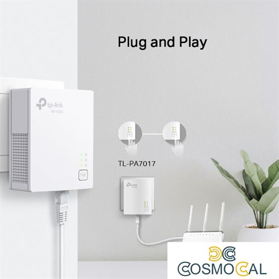 TP-Link Kit Powerline AV1000 1 Porta Gbit Plug & Play - TL-PA701