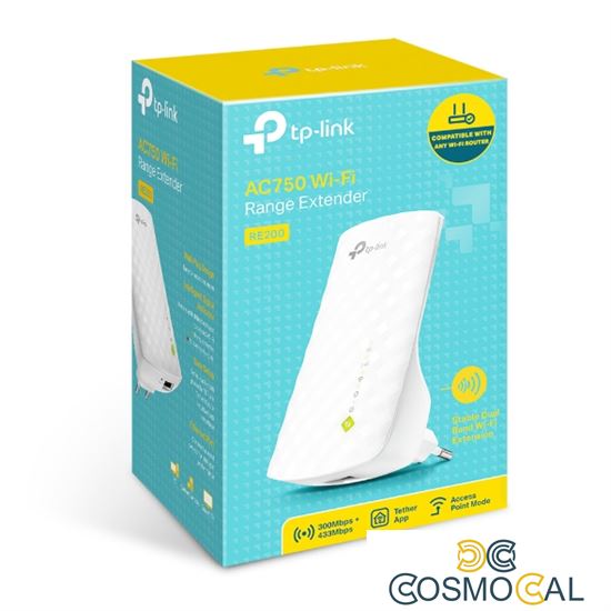 TP-Link Wifi extender Dual Band 750Mbps + Porta LAN - RE200