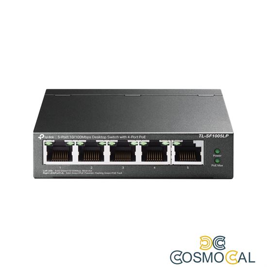 Switch Desktop 5 porte 10/100Mbps con 4-Port PoE TL-SF1005LP