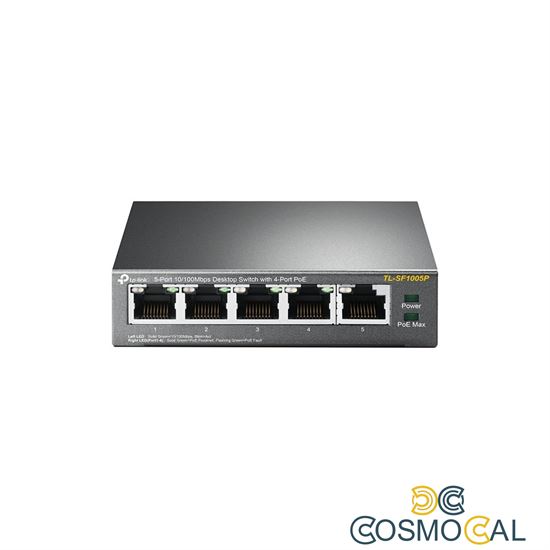 TP Link Switch desktop 5 porte 10/100Mbps 4 PoE - TL-SF1005P