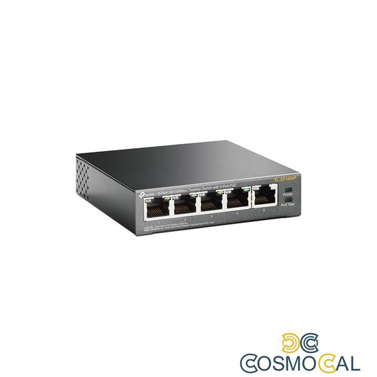 TP Link Switch desktop 5 porte 10/100Mbps 4 PoE - TL-SF1005P