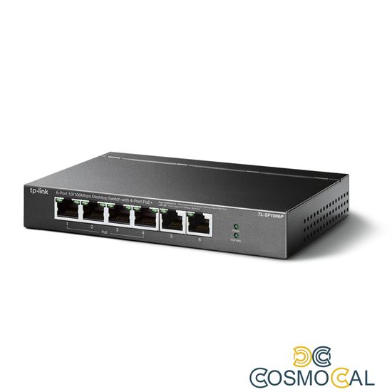Switch desktop 6 port 10/100Mbps con 4 porte PoE+ TL-SF1006P