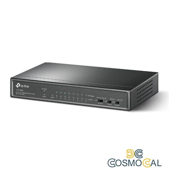TP-Link Switch Desktop 9 Porte 10/100Mbps di cui 8 PoE+ - TL-SF1