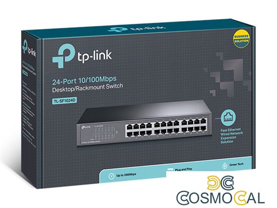 Switch desktop 24 porte 10/100Mbps in acciaio TL-SF1024D