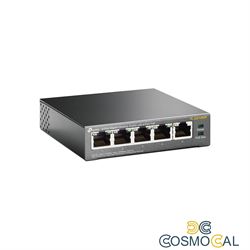 TP-Link Switch PoE Gigabit 5 porte, 4 porte PoE, Max 56W - TL-SG