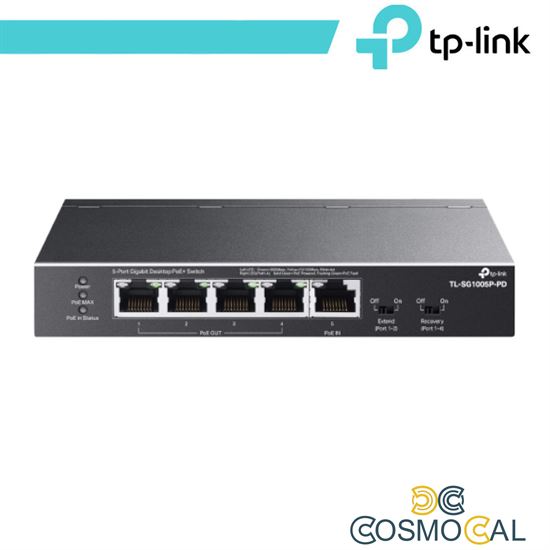 TP-Link 5-Porte Gigabit Desktop PoE+ Switch con 1-Port PoE++ In
