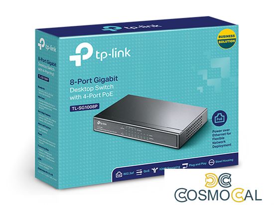 Desktop switch 8 porte gigabit 4 porte PoE 55W TL-SG1008P