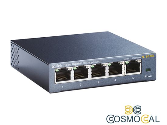Switch 5 Porte Gigabit Plug & Play case in acciaio TL-SG105a
