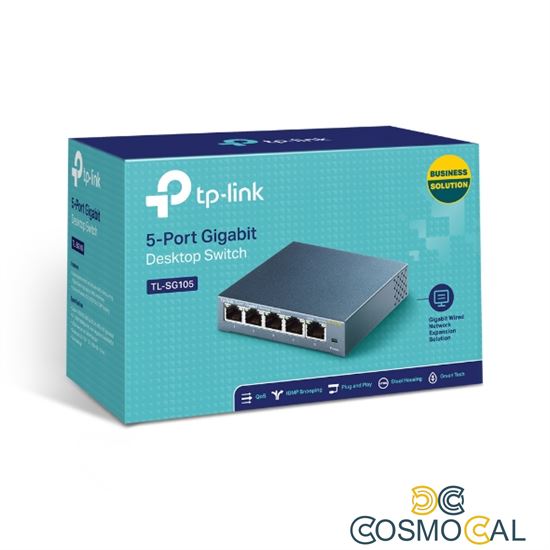Switch 5 Porte Gigabit Plug & Play case in acciaio TL-SG105a