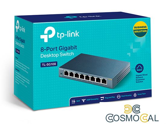 Switch 8 Porte Gigabit 10/100/1000 Mbps Plug & Play TL-SG108