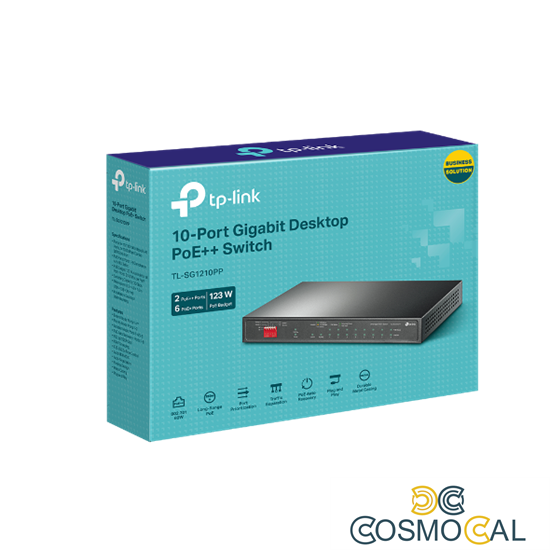 Switch 10 porte Gigabit 6 porte PoE+ 2 PoE++ TL-SG1210PP