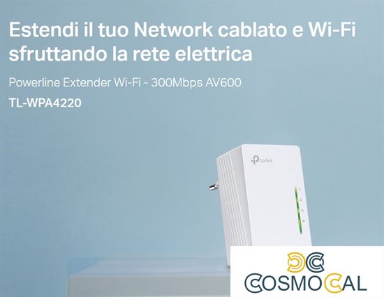 TP-Link Powerline WiFi Extender 2 porte LAN AV600 - TL-WPA4220