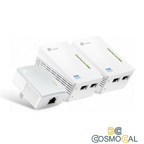 TP-Link Kit 3 powerline AV600 WiFi 300Mbps 2 Porte LAN - TL-WPA4