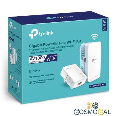 TP-Link Kit Powerline AV1000 + Wi-Fi AC750 con porta Gigabit - T