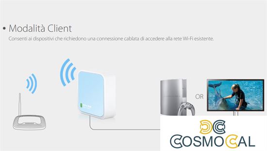 Nano Router N300 1 Porta LAN alimentato USB TL-WR802N
