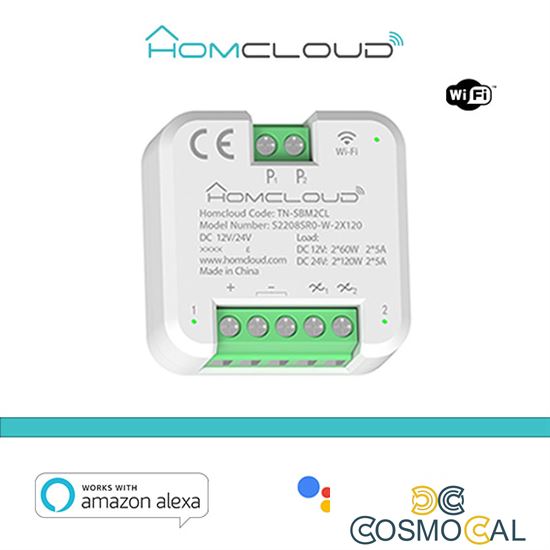 Modulo Pulsante Relè Wi-Fi 12/24V 2CH