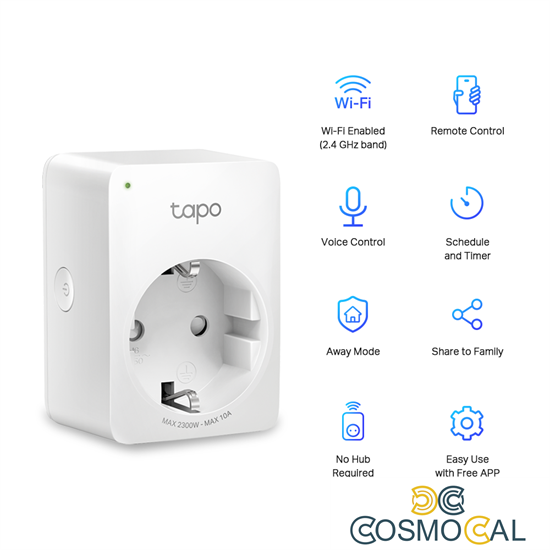 Presa Schuko Smart Wi-Fi P100 Tapo TP-Link