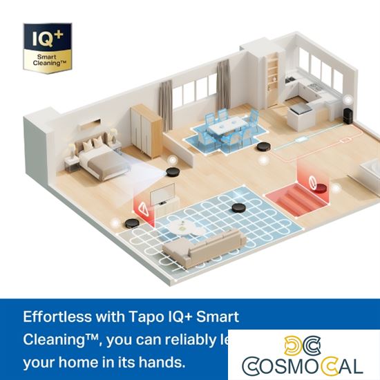 Tapo RV20 Mop MAX Plus Robot Aspirapolvere + Svuotamento automat