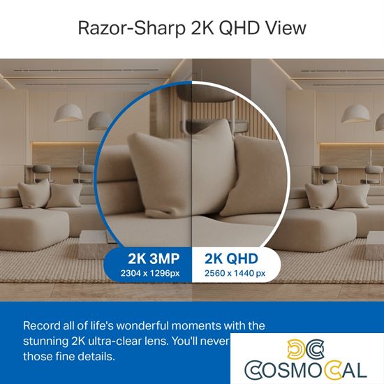 Telecamer sorveg. TC72  2K QHD Smart AI Wi-Fi Pan/Tilt Indoor