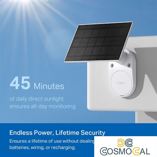 Telecamera a batteria Smart Tapo TC82 2K Kit con Pannello solare