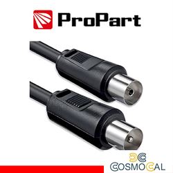 Cavo antenna TV IEC 1M SP-PR NERO