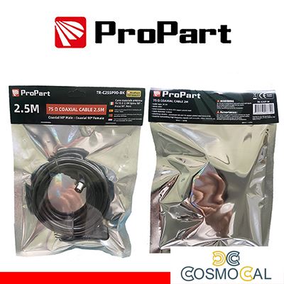 Cavo antenna TV IEC 2.5M SP-PR 90° BIANCO