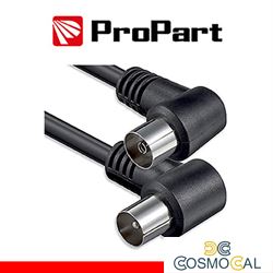 Cavo antenna TV IEC 5M SP-PR 90° NERO