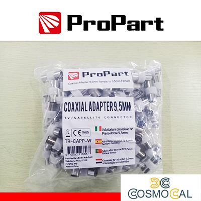 Adattatore antenna TV 75 Î© Spina - Presa 9.5mm