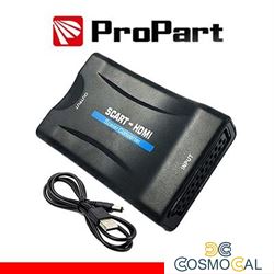 Adattatore/ Convertitore Scart - HDMI Nero 720P/1080P FullHD