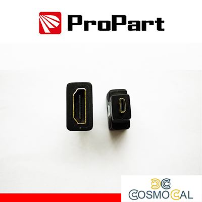 Adattatore Spina HDMI Micro(tipo D)-Presa HDMI (19PIN) dorat