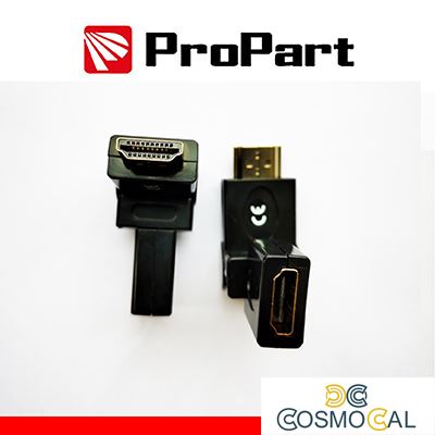 Adatt. Spina HDMI (19PIN) - Presa HDMI(19PIN) rotante dorato