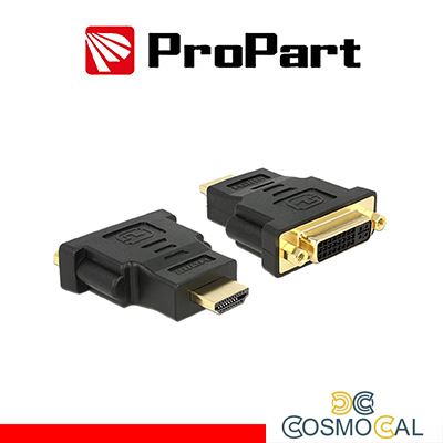 Adatt. Spina HDMI(19PIN)-Presa DVI-D Dual Link(24+5) dorato