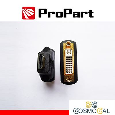 Adatt. Spina HDMI(19PIN)-Presa DVI-D Dual Link(24+5) dorato