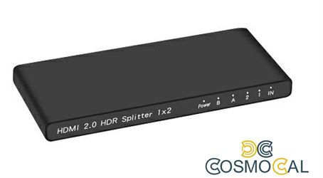 Splitter HDMI 1x2, 18G HDMI 2.0  4K2K@60Hz con Downscaling