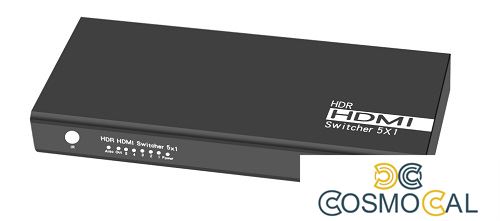 Switch 5x1 HDMI 2.0 18G 4k@30hz HDR, funzione AUTO ON/OFF