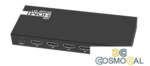 Switch 5x1 HDMI 2.0 18G 4k@30hz HDR, funzione AUTO ON/OFF