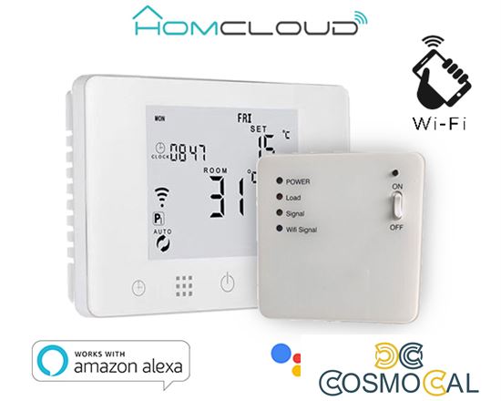 Cronotermostato digitale Homcloud wi-fi con ricevitore RF